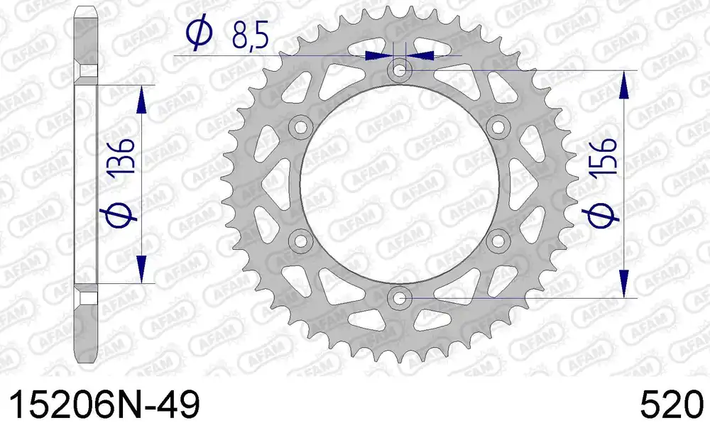 Gas gas ec 200 e4 200 corona afam 15206n-49 in all. passo 520 2018 2018 Spedizione Espresso