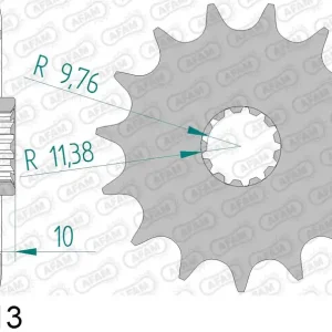 Suzuki ts 240 x 240 pignone afam 22303-13 passo 520 1985 1989 Occasione