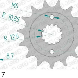 Kawasaki er 5 er500 500 pignone afam 24501-17 passo 520 1997 2007 Consegna Rapida