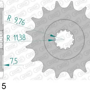 Prezzo Ridotto Suzuki gn 250 250 pignone afam 22401-15 passo 520 1985 1998