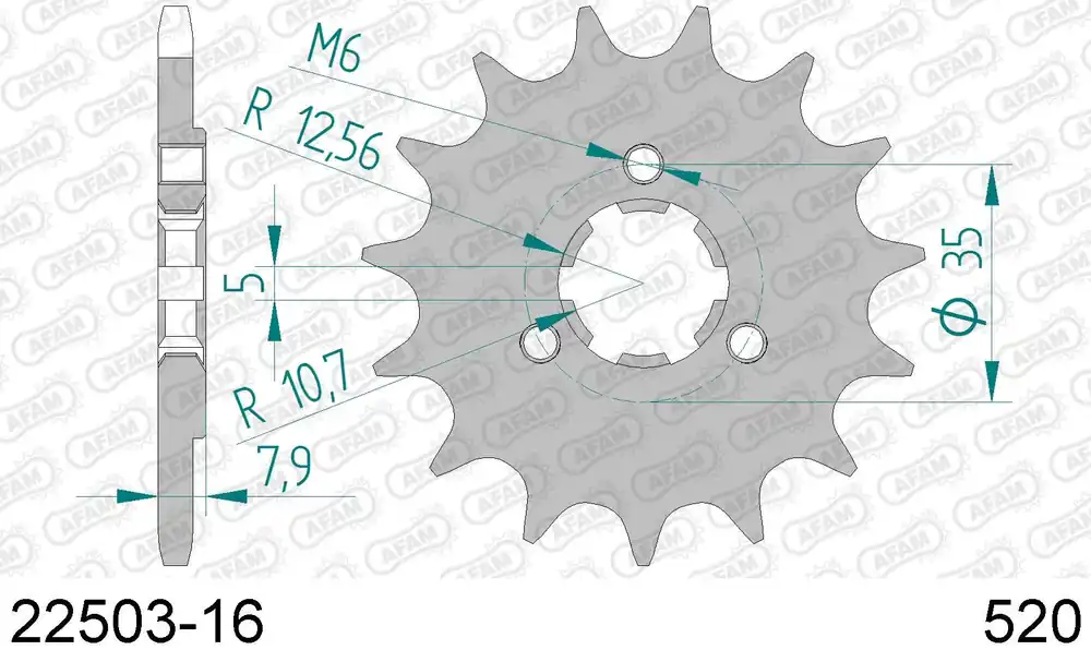 Suzuki dr 600 r dakar 600 pignone afam 22503-16 passo 520 1986 1989 Super Prezzo