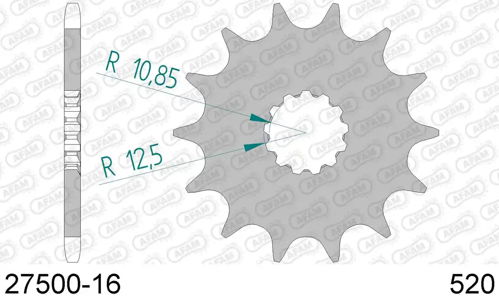 Reso Gratuito Suzuki gs 500 e 500 pignone afam 27500-16 passo 520 1989 1993