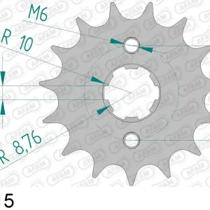 Honda cb 125 125 pignone afam 26200-15 passo 428 1972 1976 Prezzo Conveniente