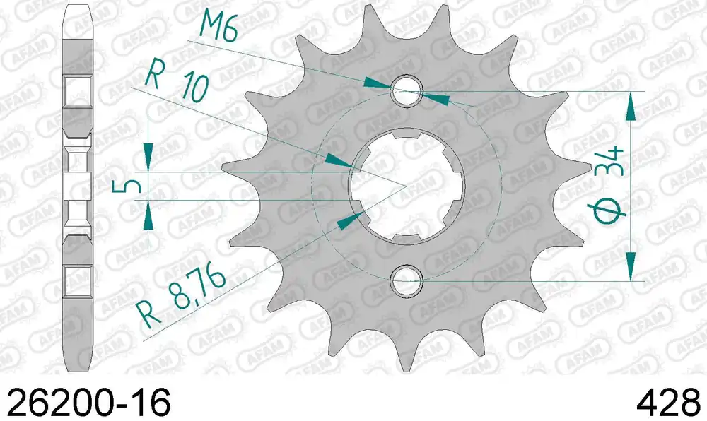 Kymco 125 hipster 125 pignone afam 26200-16 passo 428 1999 2007 Ordina Subito