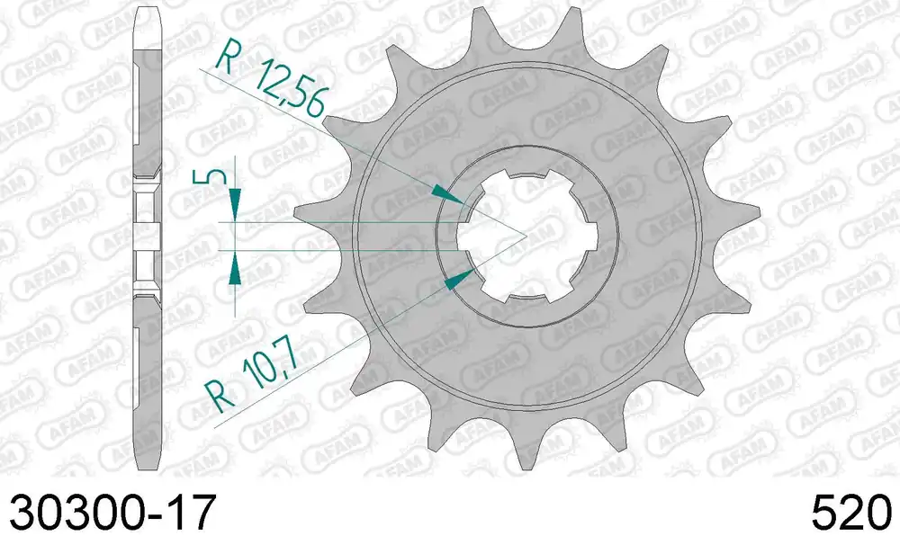 Yamaha rd 350 lcf 350 pignone afam 30300-17 passo 520 1985 1992 Consegna Rapida
