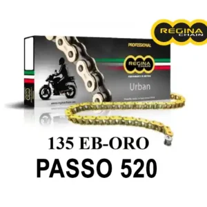 Novità Catena regina 135 eb-oro 118 maglie passo 520 road chain moto urban