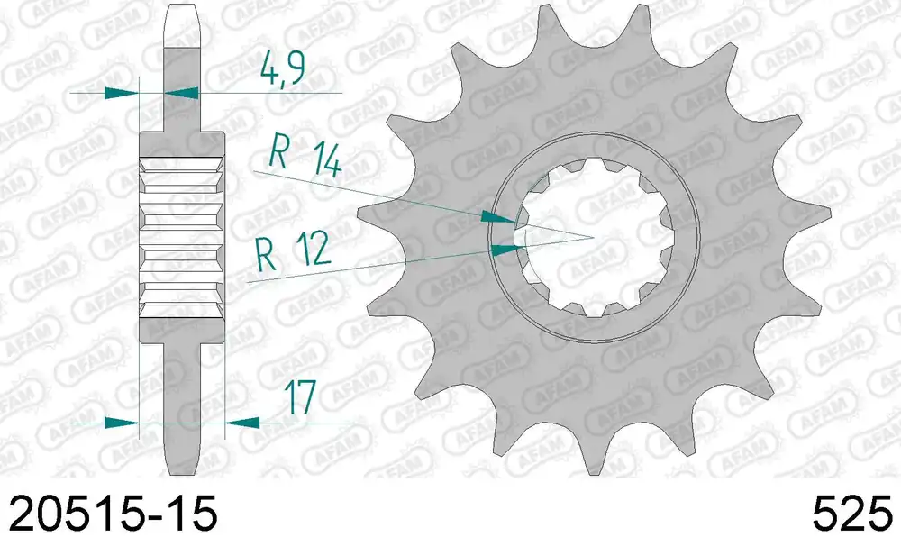 Honda cb 600 f hornet 600 pignone afam 20515-15 passo 525 1998 2006 Prezzo Ridotto
