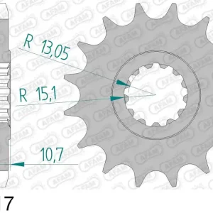Yamaha fz 1 n 1000 pignone afam 21801-17 passo 530 2006 2015 Vendita Finale