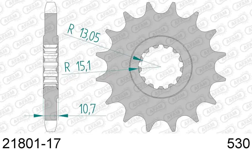 Yamaha fz 1 n 1000 pignone afam 21801-17 passo 530 2006 2015 Vendita Finale