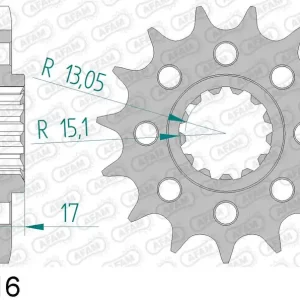 Scelto Dai Clienti Honda cb 600 f hornet 600 pignone afam 20613-16 passo 520 2007 2013