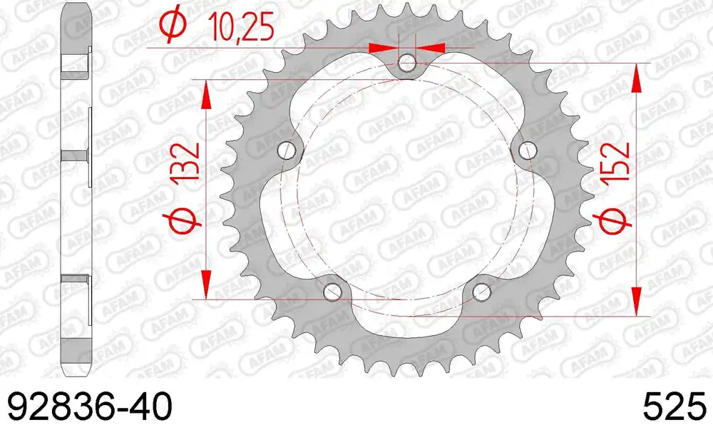 Mv (agusta) 920 brutale 920 corona afam 92836-40 in acc. passo 525 2010 2012 Spedizione Gratuita