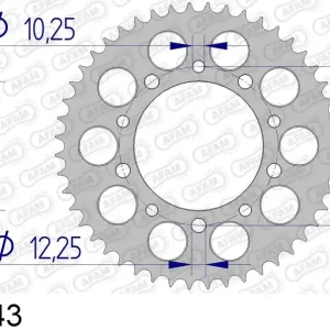 Popolare Honda cb 600 f hornet 600 corona afam 11509-43 in all. passo 520 2007 2013