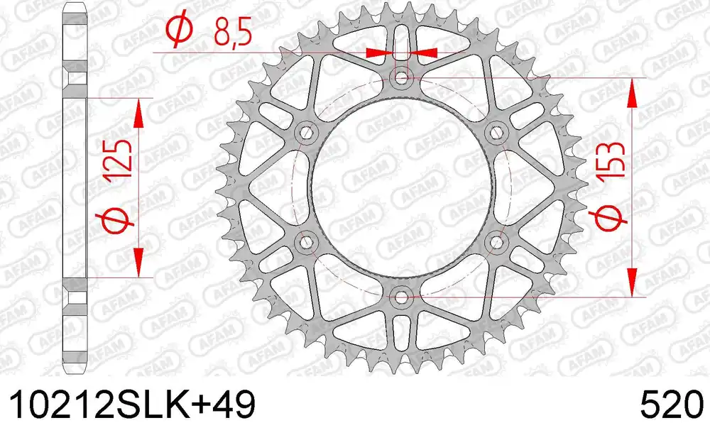 Honda crf 250 r 250 corona afam 10212slk+49 in acc. passo 520 2011 2018 Occasione Imperdibile