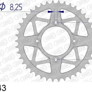 Beta evo 125 125 corona afam 93320-43 in all. passo 520 2009 2020 Ultime Pezzi