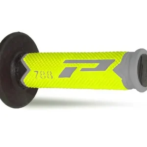 Occasione Imperdibile Manopole mx progrip 788 - 254 - tripla densita' - grigio / giallo / nero no foro