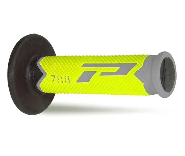 Occasione Imperdibile Manopole mx progrip 788 - 254 - tripla densita' - grigio / giallo / nero no foro