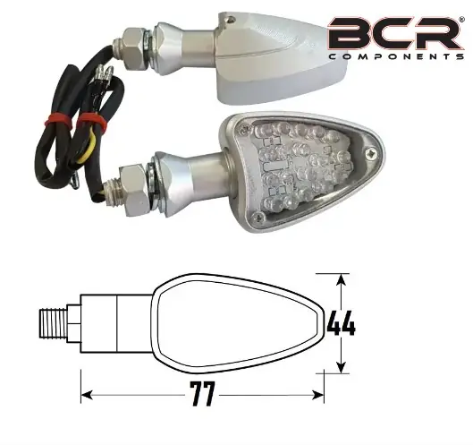 Coppia freccia a led iron bcr omologati colore grigio Spedizione Espresso