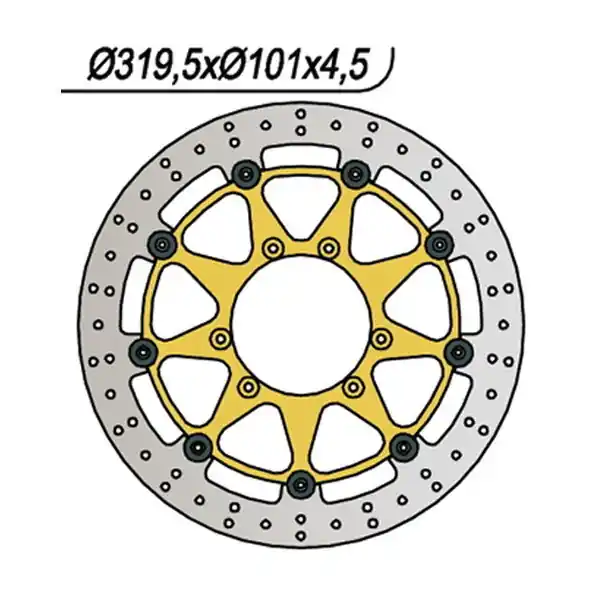 Promozione Esclusiva Hm cre f 4t (honda) 250 disco freno anteriore flottante 2004 2008