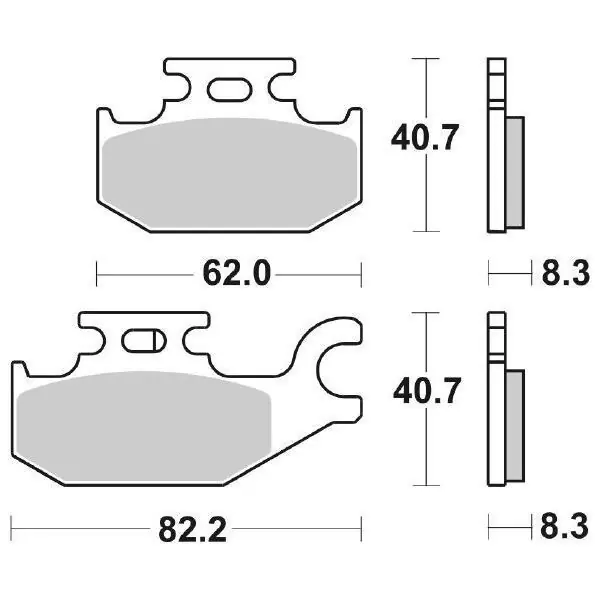 Esclusivo Suzuki lt f kingquad fs 4x2 (fk8/l0) 400 pastiglie freno sbs 835 si 2008 2010