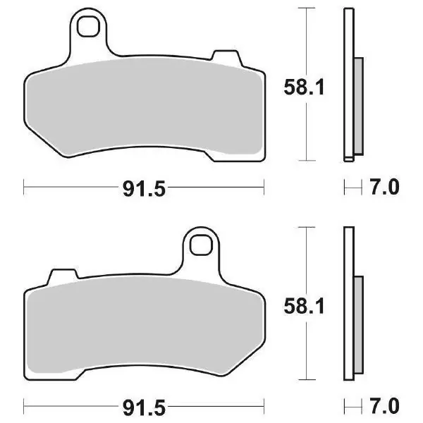 Harley davidson vrsca v-rod 1130 pastiglie freno posteriore sbs 830 ls 2006 2006 Vendita Finale