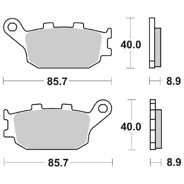 Pagamento Sicuro Honda cbf (pc39) 500 pastiglie freno sbs 657 hf 2004 2006