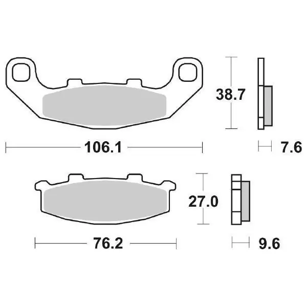 Kawasaki zxr (zx250a1/a2/c1>c5) 250 pastiglie freno anteriore sbs 615 hs 1989 1995 Professionale