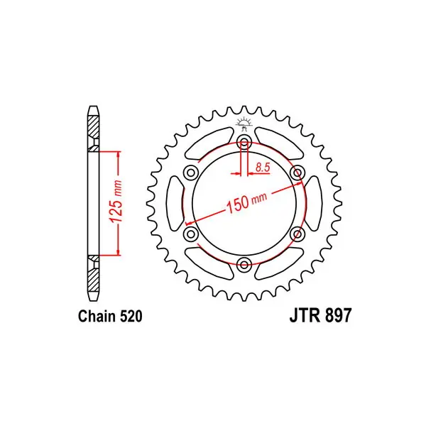 Husaberg fc 6 speed 350 corona in alluminio p 520 z 48 2000 2001 Pagamento Sicuro
