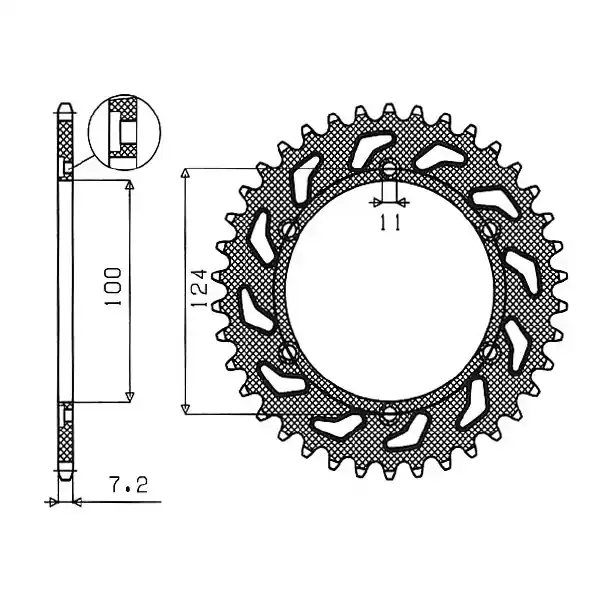 Ducati st4 916 corona in acciaio p 525 z 43 1999 2003 Esclusivo