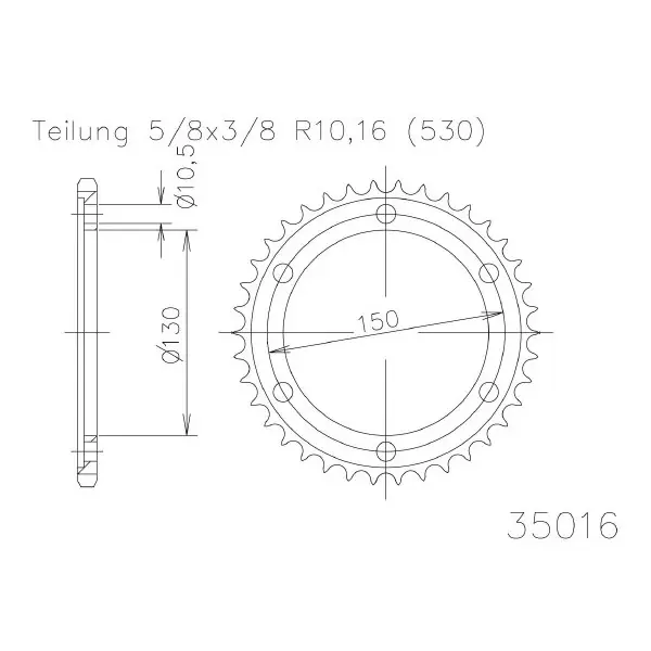 Yamaha yzf r sp 750 corona in alluminio p 530 z 39 1993 1997 Prezzo Di Fabbrica