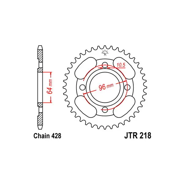 Direttamente Dal Produttore Honda cg 125 corona in acciaio p 428 z 44 2006 2006