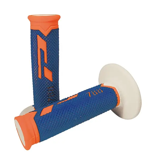 Manopole cross progrip 788 triple density colore: arancio fluo/blu/bianco Spedito Oggi