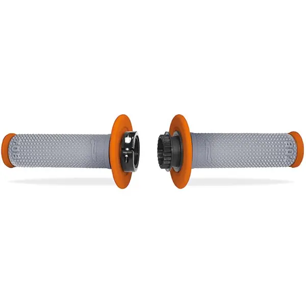 Manopole cross progrip 708 arancione-grigio con sistema lock-on Occasione Imperdibile