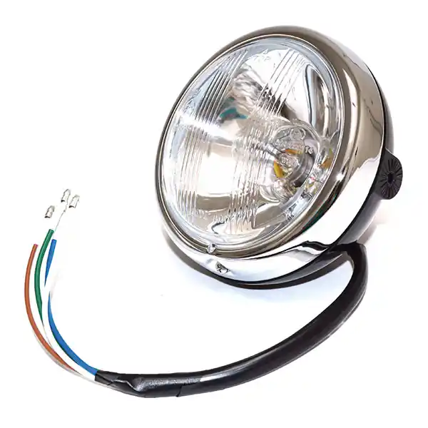 Prezzo Scontato Faro fanale luce anteriore tondo 127 nero lampada s2 35w