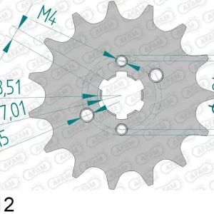 Nuova Collezione Bultaco 50 lobito 50 pignone afam 49102-12 passo 420 1999 1999