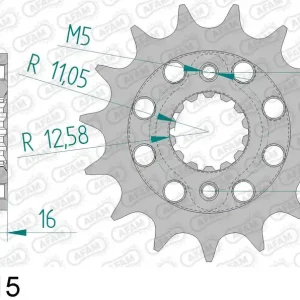 Spedizione Espresso Ducati 800 monster 800 pignone afam 52610-15 passo 520 2003 2004