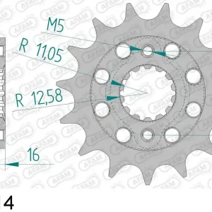 Ducati 748 biposto 748 pignone afam 52610-14 passo 520 1995 2002 Ultimissimo Modello