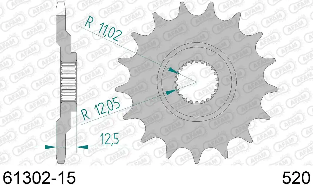 Promozione Esclusiva Aprilia etx 4.35 350 pignone afam 61302-15 passo 520 1988 1988