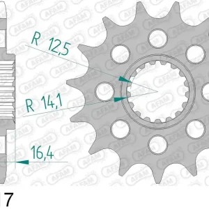 Promozione Esclusiva Ktm 950 adventure 950 pignone afam 61800-17 passo 525 2002 2005