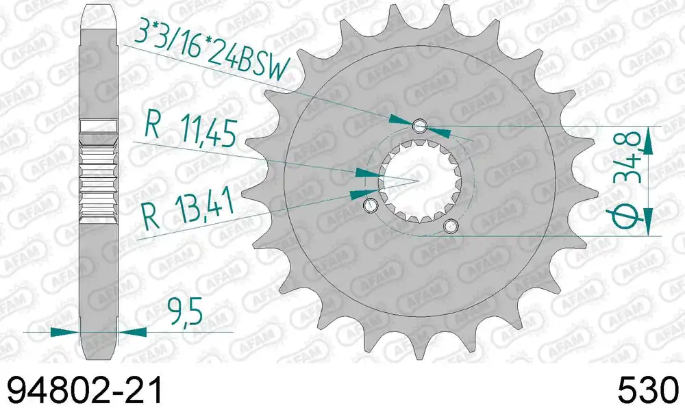 Scelto Dai Clienti Harley davidson xlh 883 4 speed sportster 883 pignone afam 94802-21 passo 530 1986 1990
