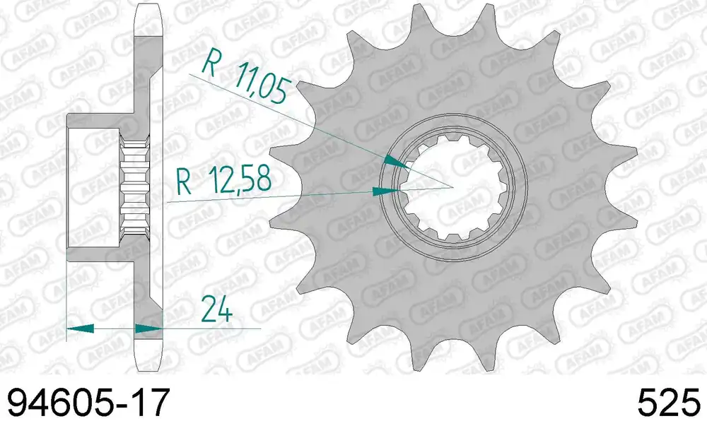 Mv (agusta) 800 superveloce 800 pignone afam 94605-17 passo 525 2020 2020 Affare