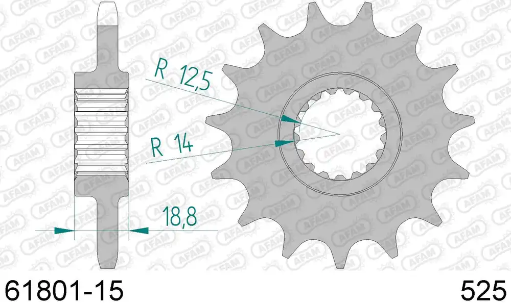 Occasione Aprilia v4 1100 rr tuono 1100 pignone afam 61801-15 passo 525 2015 2020
