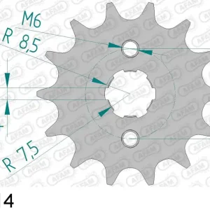 Honda cf 50 chaly 50 pignone afam 20101-14 passo 420 1979 1994 Consegna Rapida