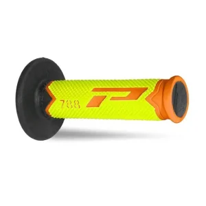 Manopole mx progrip 788 - 281 - tripla densita' - arancio / giallo / nero no foro Saldi