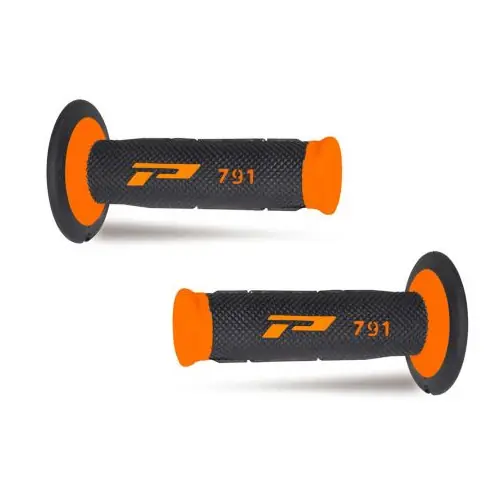 Saldi Manopole mx progrip 791 - 296 - doppia densita' - arancio fluo / nero no foro