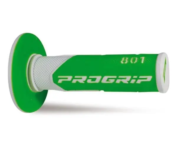 Manopole mx progrip 801 241 - doppia densita' bianco / verde fluo no foro Ultimissimo Modello