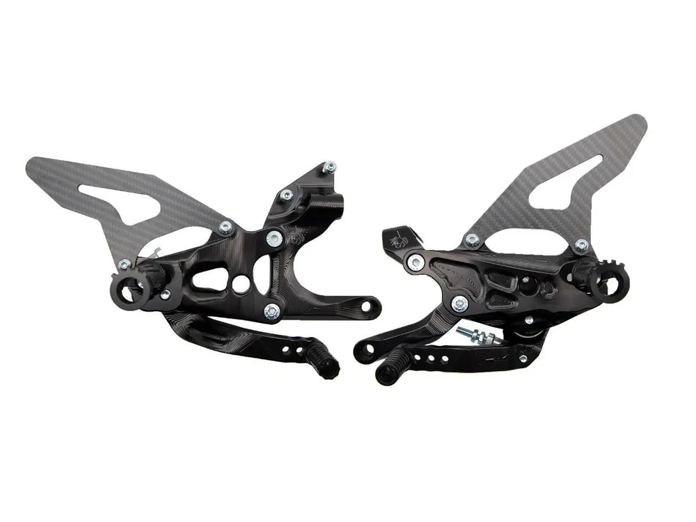PEDANE ARRETRATE REGOLABILI SPIDER DUCATI PANIGALE V4 / S / R 2018-2023- Spedito Oggi