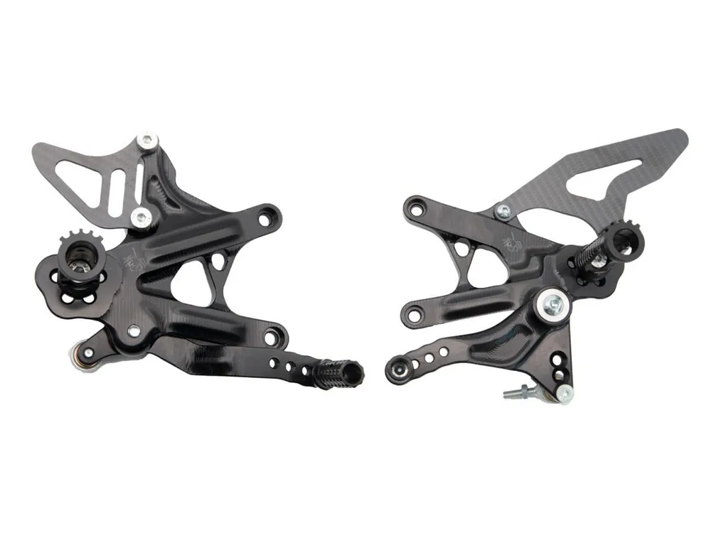PEDANE ARRETRATE REGOLABILI CAMBIO NORMALE SPIDER KAWASAKI ZX-10R 2016-2023- Popolare