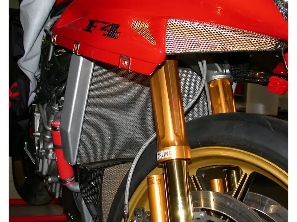 GRIGLIA RADIATORE ACQUA TITANIO MOTOCORSE MV AGUSTA F4 1000 S 1+1 2004-06- Offerta Speciale