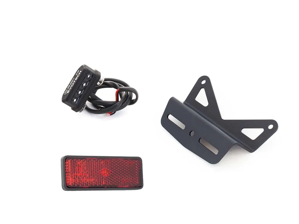KIT LUCE TARGA + SUPPORTO + CATADIOTTRO EVOTECH HONDA HORNET 900 2001-2007- Professionale