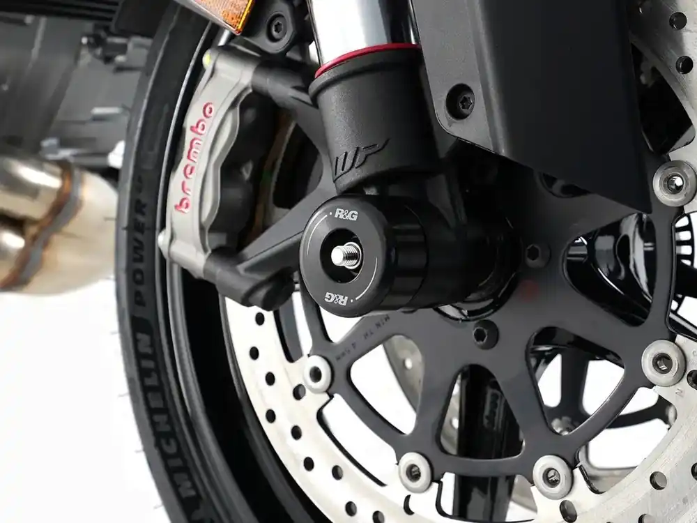 Popolare COPPIA PROTEZIONI PERNO FORCELLA ANTERIORE R&G KTM 1390 SUPER DUKE R / EVO 2024-